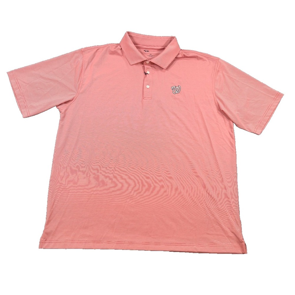 Onward Reserve Washington Nationals Polo Mens 2XL Pink Performance NWT